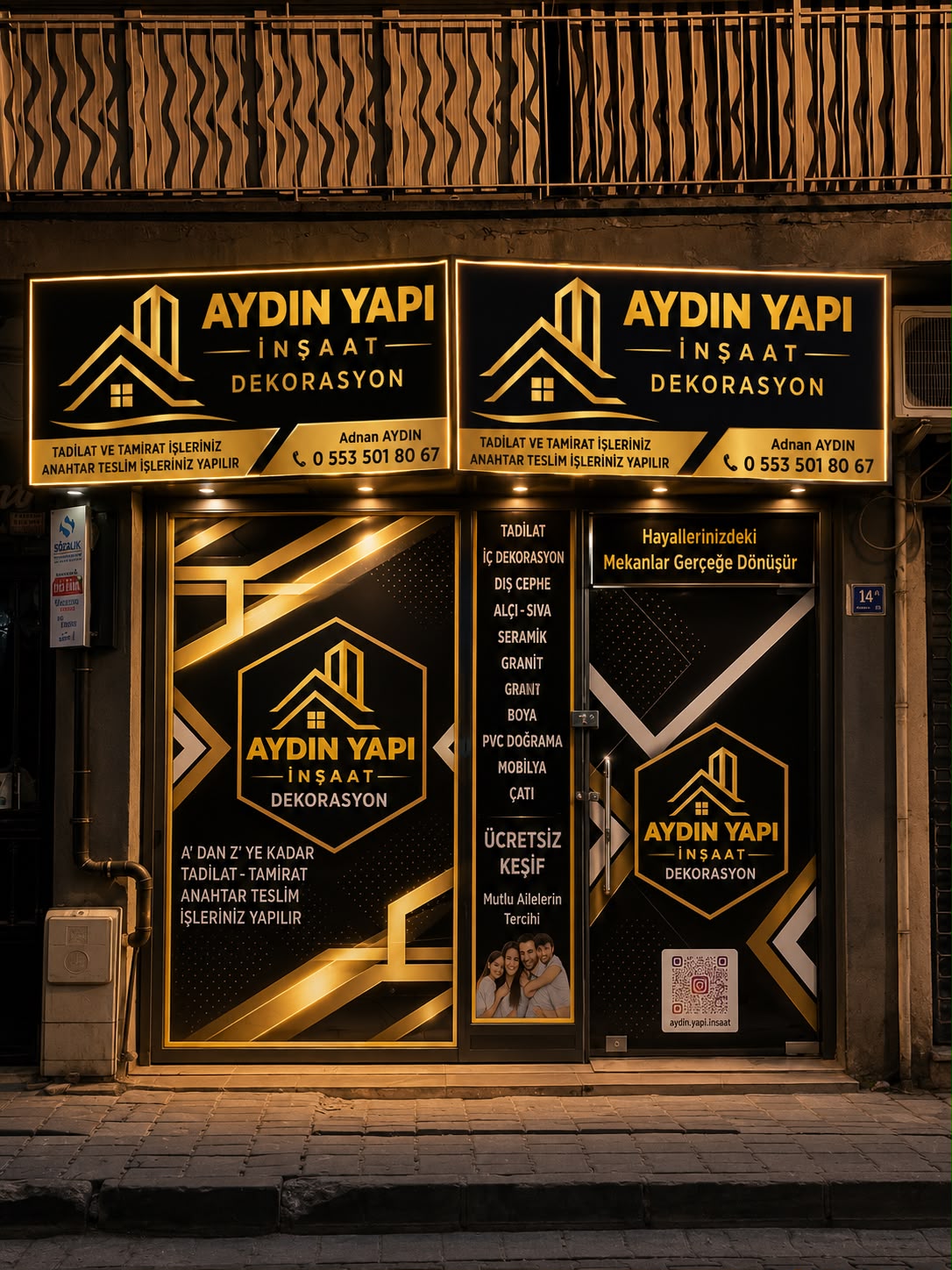 Aydın Yapı İnşaat ofis ve mağaza cephesi, Aydın Efeler